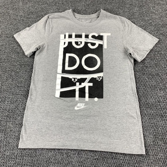 Nike Gray Just Do It Men's Shirt - Picture 3 of 7